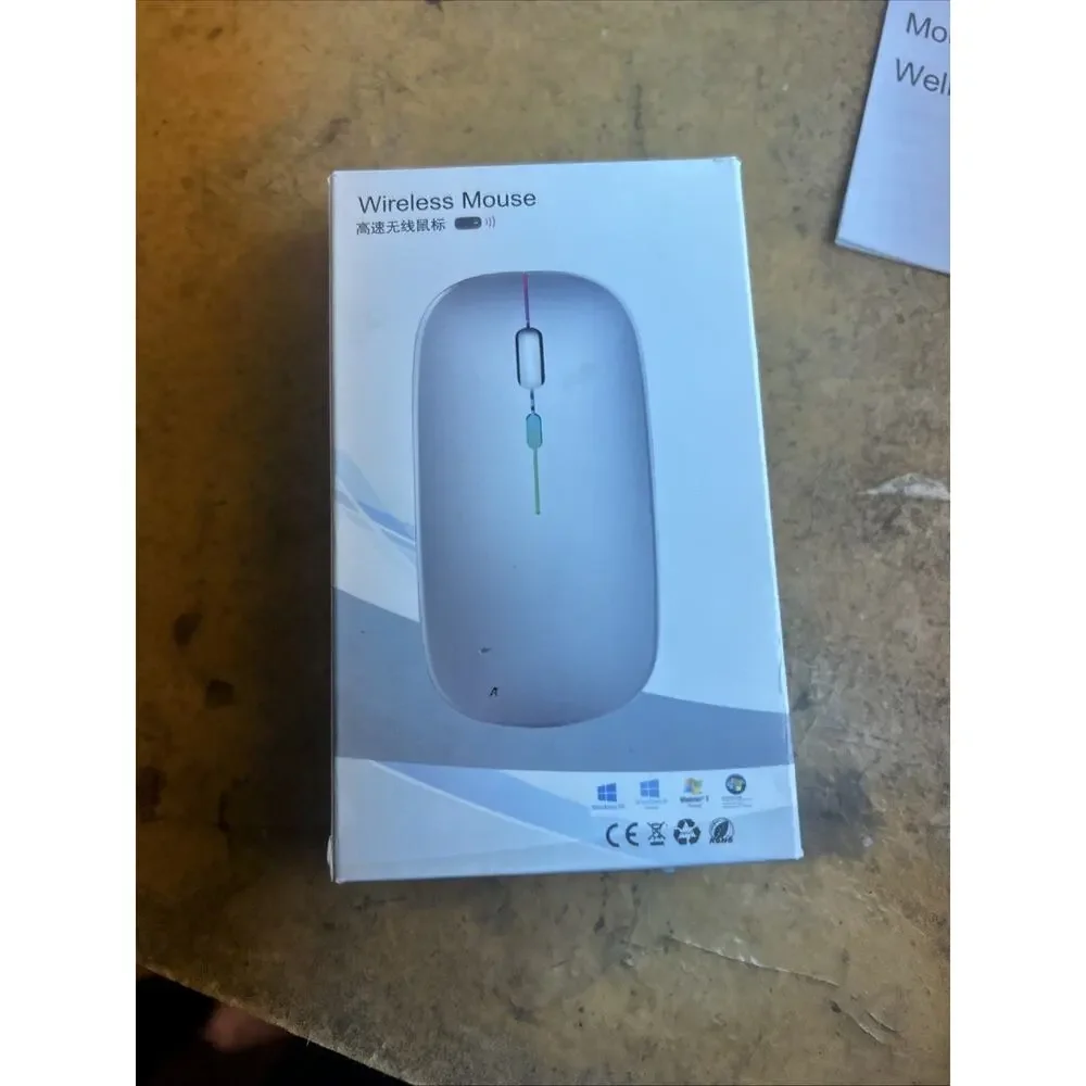 Slim 2.4 GHz Optical Wireless Mouse Mice + USB-C Plug for Laptop PC Macbook